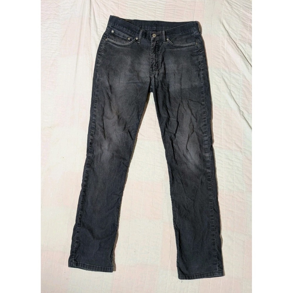 Levis 514 Gray Corduroy Jeans Pants Mens 32x34 Fading White Tab Western 5 Pocket